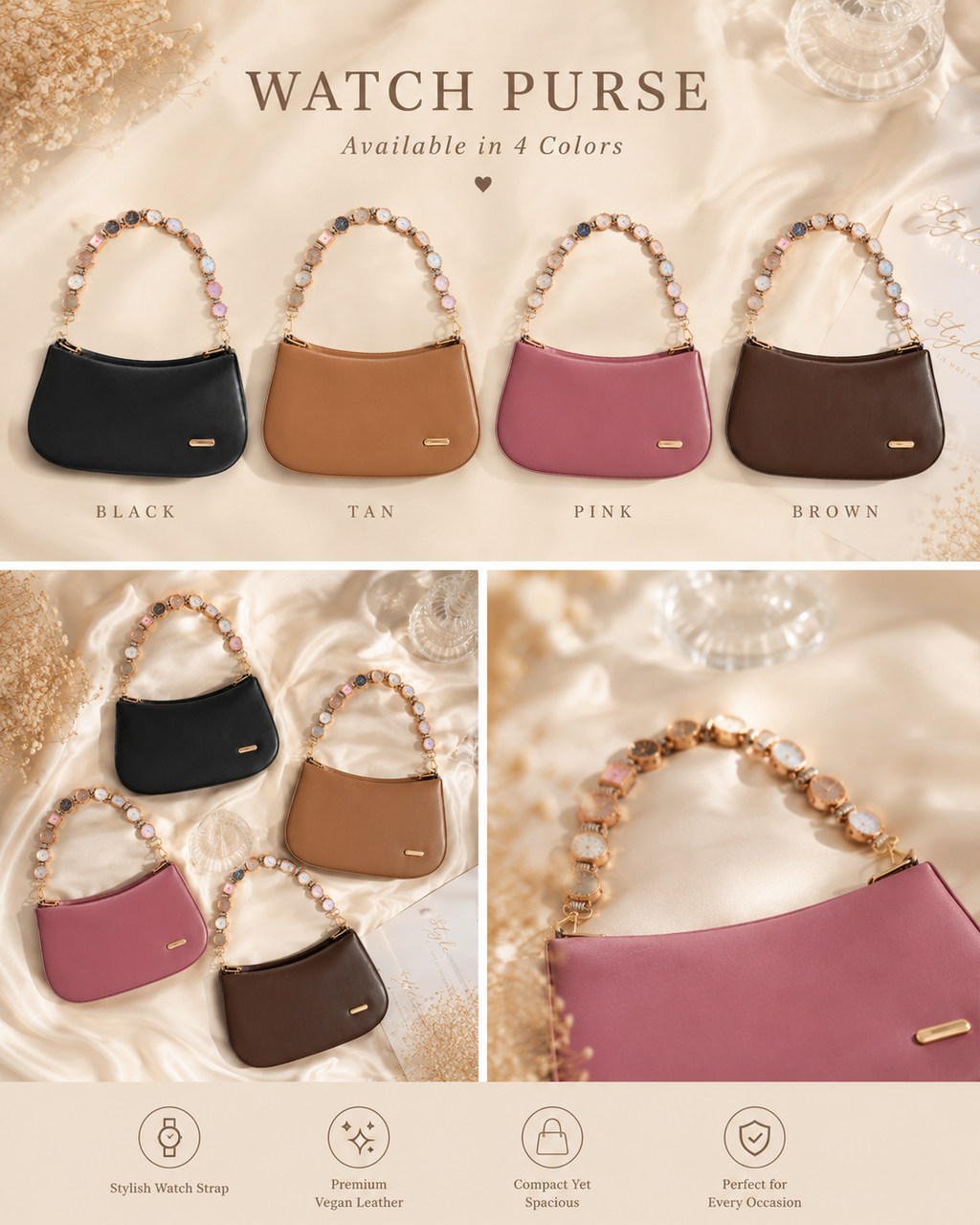 Luxury Watch Strap Handbag & Purse | The Best Gift for Girls