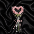 Handmade Pink Heart-Shaped Crochet Flower – Aesthetic Floral Gift for Special Occasions