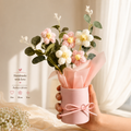 Handmade Crocheted Flower Bouquet in Elegant Pot – Charming Decorative Floral Arrangement