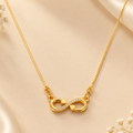 Elegant Gold-Plated Infinity Necklace – Timeless Symbol Pendant