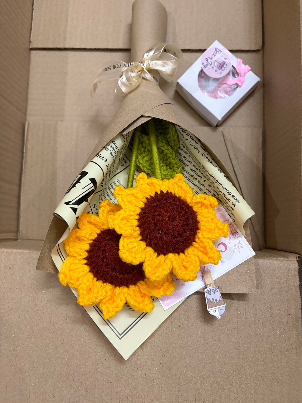 Handmade Crochet Sunflower Bouquet | The Ultimate Everlasting Gift for GF